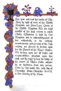 Scroll by Duchesse Sabine de Rouen